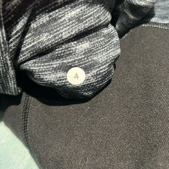 Lululemon Wunder Under Pant *Stirrup Dramatic Static White Black / Black C34 - Picture 12 of 12